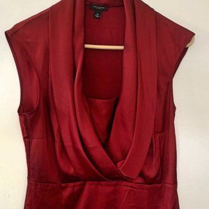 Ann Taylor Burgundy Sleeveless Top